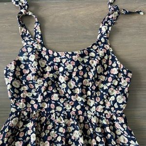 Black flowery Mini Dress